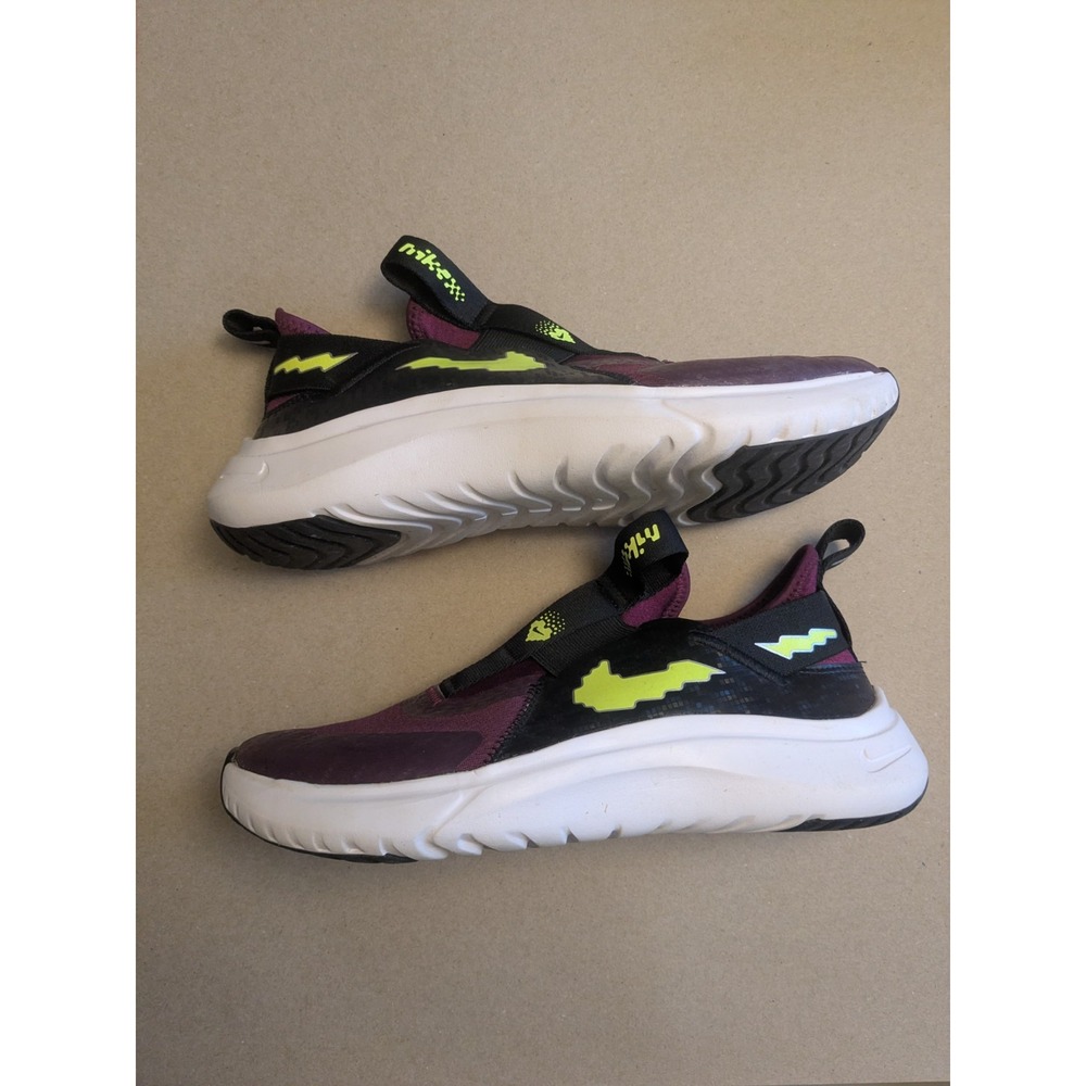 Sz 5.5Y Big Kids NIKE FLEX PLUS SE 'Sangria Volt' Running Shoes - Picture 2 of 6
